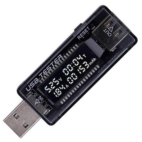JacobsParts USB Power Meter Voltage Current Capacity Tester 5-20V 3A Test Chargers and Cables...