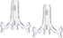 uxcell 2pcs 4.3" Easel Plate Holder, Plastic Folding Display Stand Clear for Decorative Picture Frame...