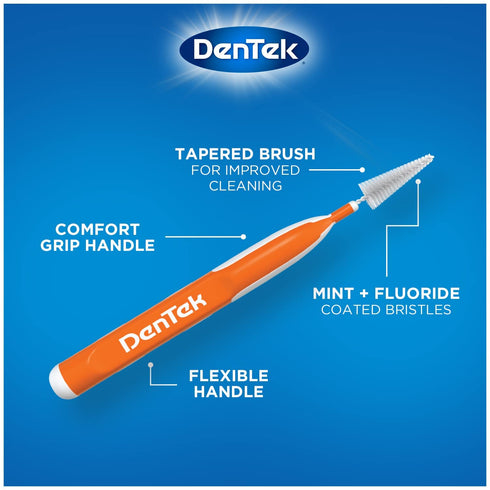 DenTek Easy Brush Interdental Cleaners, Mint, 16 Count (Pack of 5)...