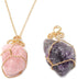 Shop LC Crystal Necklaces - Handmade Healing Amethyst & Rose Quartz, Fluorite & White Crystal, Citrine & Tiger's Eye Raw Gemstone Necklace Sets - ...