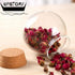 1PCS 500G/17oz Cear Empty Round Large Capacity Sealed Glass Bottles Vial Jars Packing Storage Hoder Containers with Wood Cork Stopper for Make up ...