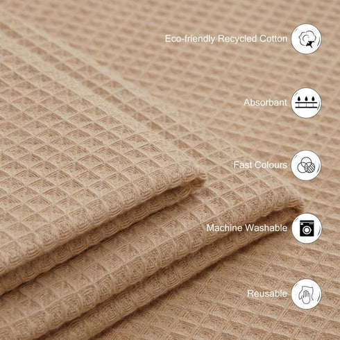 Encasa Dish Towels Cotton 12x12 in Highly Absorbent and Quick-Drying, Use Once and Wash Cleaning, Ultra-Soft Multipurpose Kitchen Dish Cloths | Pa...