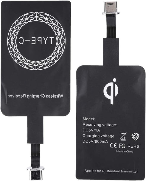 Charging Receiver, 5V 1000mAh Charger Adapter, Plug and Play Fast Charging Receiver Module for Android for iOS Phone (Type-c)...