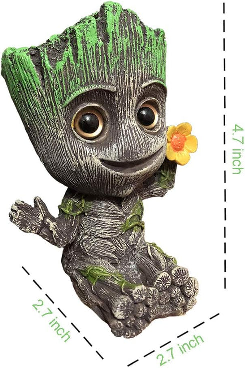 Aquarium Groot Air Bubbler Decorations - Oxygen Pump Resin Crafts for Aquarium Fish Tank Decorations,with Air Bubbler Stone for Aquarium...