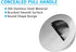 2 Pack Closet Door Finger Pulls, Hidden Concealed Recessed Sliding Door Pocket Door Pull Handle,Stainless Steel Round Closet Knob Flush Finger Cab...