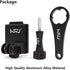 HSU Aluminum NVG Helmet Mount with Aluminum Thumbscrew Compatible with GoPro Hero 12/11/ 10 Black, Hero 9/8/7/6/5/4, Tactical Helmet for DJI Osmo ...