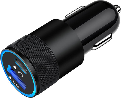 30W USB C Car Charger, Dual Ports Fast PD Type C Car Charger Adapter Rapid Plug for iPhone 15 14 13 12 11 Mini Pro Max SE Xs Xr X 8 Plus, Samsung ...