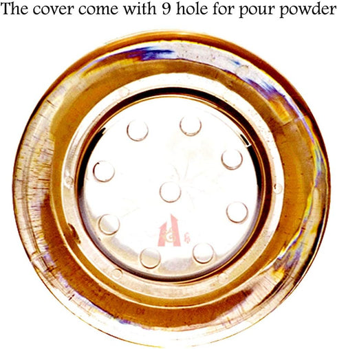 Acrylic Condiment Salt Pepper Chili Powder Shaker Cruet Bottle Seasoing Spices Pot Jar with nine-hole cover, Gold&Clear,?5xH9.4cm,75ml, YTBH-0819...