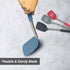 2 Pack Spatulas, Solid & Slotted Silicone Spatula Set, Stainless Steel Handle Coated with Silicone, Non Stick, Heat Resistant Rubber Flipper for F...