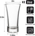 Ruckae 12 Pack 2 OZ Shot Glasses Set Clear Shot Glasses Bulk with Heavy Base Bar Cone Glass Shot Cups for Vodka Tequila Whiskey Liquor (Cone Shape...