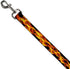 Dog Leash Flames Vivid Black Orange 6 Feet Long 0.5 Inch Wide...