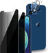 [2 +2 Pack iPhone 12 Privacy Screen Protector, with 2 Pack Camera Lens Protector, Anti-Spy Tempered Glass Film 9H Hardness Bubble Free Private Scr...