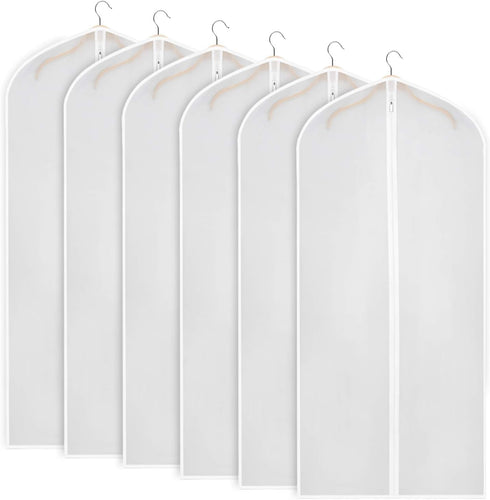 Zilink Garment Bags for Long Dresses 60-inch Translucent Suit Bag with Full-Length Zipper (Set of 6) for Dance Costumes Gown Dress Clothes Storage...