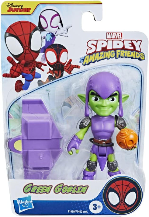 Marvel Spidey and His Amazing Friends Green Goblin Hero Figure, 4-Inch Scale Action Figure, Includes 1 Accessory, for Kids Ages 3 and Up...