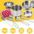 Tiny Cookware Utensils Pretend Play Kitchen Toys Stainless Steel Cooking Set Toys Montessori Kitchen Playset Kids Pots and Pans Playset,Play Kitch...
