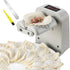 Automatic Electric Dumpling Press Maker Machine - Adjustable and Easy to Operate, With Spoon and Brush - For Home Kitchen Pastry Making (White)...