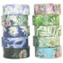 YUBBAEX 10 Rolls Spring Flowers Washi Tape Set Masking Decorative Tapes (Cold Tone)...