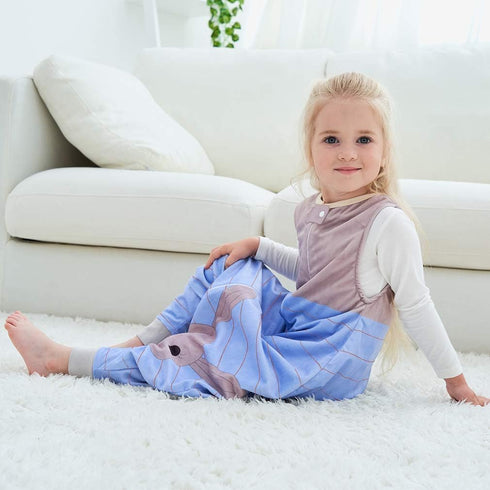 MICHLEY Toddler Sleeping Sack with Feet Newborn Infant Sleeveless Sleeping Bag 2-way Zipper Baby Wearable Blanket for Walkers,Blue Rabbit,3-5T...