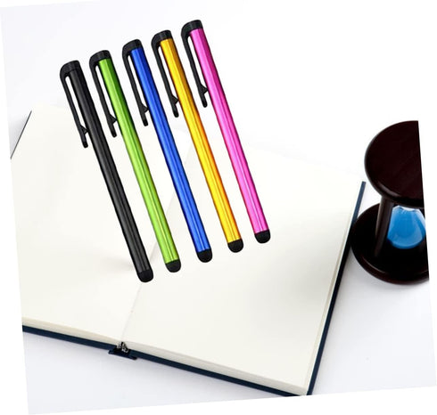 Pencils 20 pcs Pen Tip Capacitive Accessory Handwriting Touch Color Universal Pens Office Touchscreen Thin Writing Smartphone Stylus Metal Round T...