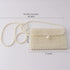 FUNDI White Pearl Purse Shoulder Bag for Women Purse Pearl Beaded Clutch Bag Crossbody Beaded Clutch Evening Bag for Prom Party Wedding Date...