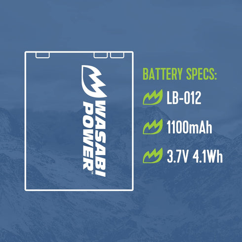 Wasabi Power Battery (2-Pack) and Charger for Kodak KLIC-7006, LB-012 and Kodak PIXPRO FZ55, FZ53...