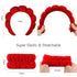 VELSCRUN 3 Pcs Spa Headband, Makeup Headband, Face Wash Headband, Skincare Headbands, Red Velvet Puffy Sponge Hair Band Bow Tie Bubble Spa Headban...