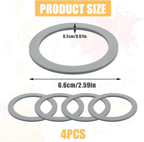 4pcs Blender Gasket for Oster, Blender Gasket O-Ring Rubber Seal Ring Replacement Parts Accessories Compatible with Oster and Osterizer Blender...
