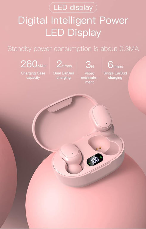 Acuvar Fully Wireless Bluetooth 5.0 Rechargeable iPX4 Water & Sweat Proof Earbud Headphones w Microphone, Touch Controls, Smart LCD Charging Case,...