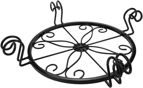 Black Original Patented Plant Stands for Flower Pot,Round Wrought Iron Flower Planter Pot Stand, Corner Gardening Pumpkin Stand...