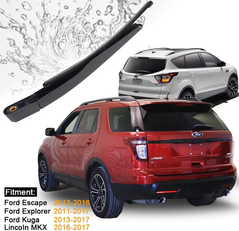 Rear Wiper Arm Blade Replacement for Ford Explorer 2011-2023,Escape 2013-2023,2015-2019 Lincoln MKX Back Windshield Wiper Blade Arm Set -Original ...