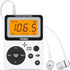 PRUNUS Pocket AM FM Radio Portable with Stereo Earphone, Battery Operated Radio by 2 AAA, Manual Preset, Large Screen, Lock Key Walkman Radio, Sle...