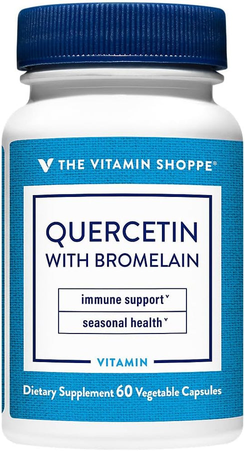 The Vitamin Shoppe Quercetin with Bromelain - 250mg Antioxidant (60 Capsules)...