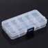 10 Girds Rectangle Clear Plastic Storage Box, Jewelry and Crafts Organizer Container with Adjustable Dividers?2 Pack?...