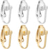 Beebeecraft 1 Box 40Pcs 2 Colors Gold Earring Converter Silver Clip Earring Findings 24K Gold & 925 Sterling Silver Plated Brass Clip Back Non Pie...