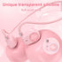 MeloAudio Kids Headphones, Open Ear Headphones, Kids Wireless Headphones with Microphone, Pink Headphones for Girls, Ultra-Light, Perfect for iPad...