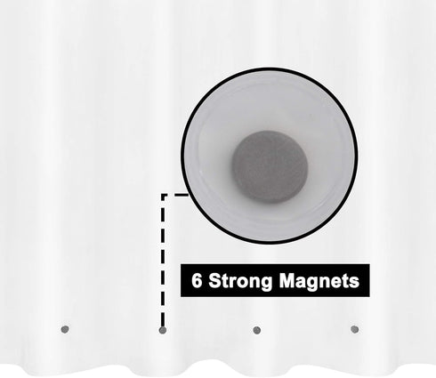 Barossa Design Frosted Shower Curtain Liner with 6 Magnets - Waterproof PEVA Shower Liner for Bath Tub, 72" x 72" Standard Size, PVC Free, Metal G...