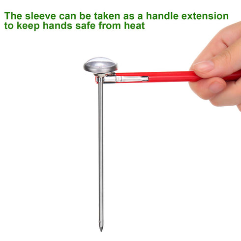 Frienda 3 Pcs Instant Read 1 Inch Dial Thermometer Pocket Food Thermometer with 3 Pcs Calibration Sleeves for Coffee Drinks Chocolate Milk Foam...