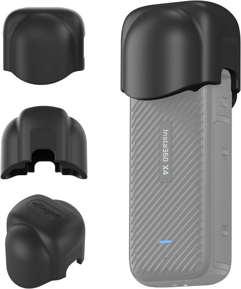Lens Protection Cap/Lens Silicon Cover for Insta360 X4 Full Protection, Impact Resistant, Drop-Proof (Grey)...