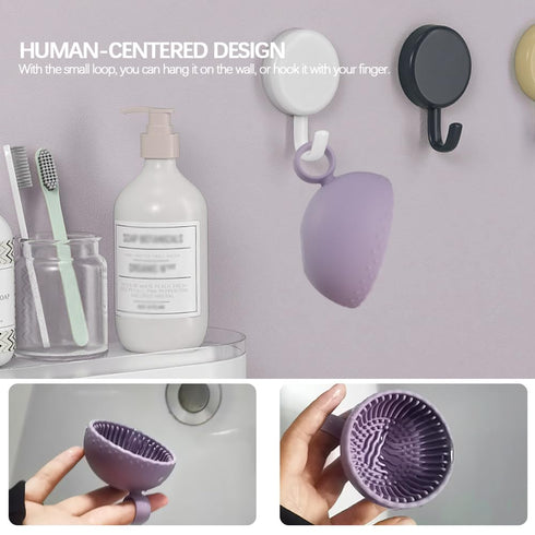 TUCANA Silicone Makeup Brush Cleaner, Brush Scrubber Bowl, Portable Washing Tool Cosmetic Brush Cleaner (Gray)...