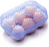 JAMOR 6 Grid Egg Storage Box Refrigerator Crisper Egg Protection Box Portable Egg Carriage Container For Camping Picnic Essential (Blue)...