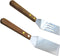 Chef Craft Set of 2 Stainless Steel Mini Wood Handle, Slotted Solid Blade Cookie Spatula, Silver...
