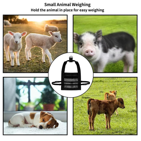 Calf Weighing Sling Goat Sling, Hanging Livestock Scale, Small Animal Sling Carrier, Calf Scale Hanging Weight with Adjustable Straps for Weighing...