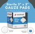 Dealmed 3’’ x 3’’ Sterile Gauze Pads (100 Count) Disposable and Individually Wrapped Medical Gauze Pads, Wound Care Product for First Aid Kit and ...
