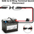 Linkstyle 10 AWG SAE to O Ring Terminal Harness,2PCS 2FT/60CM SAE Battery Connector, 2Pin Quick Disconnect SAE Battery Extension Cord Cable with 1...