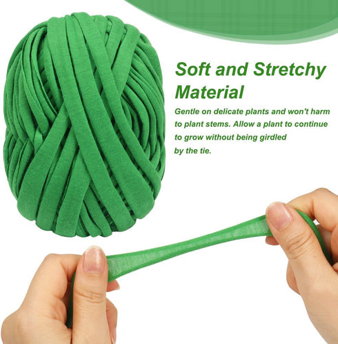 Shintop 2 Packs Garden Twine, Soft Plant Ties Green Tomato Ties Stretchy Garden String for Supporting and Tying Climbing Plants Veggies Flower(98 ...