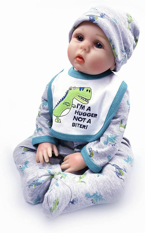 Reborn Baby Doll Clothes Boy 22 inch Accesories Outfits 5 Piece Set for 20-22 inch Reborns Doll Newborn Baby Boy Doll Clothing...