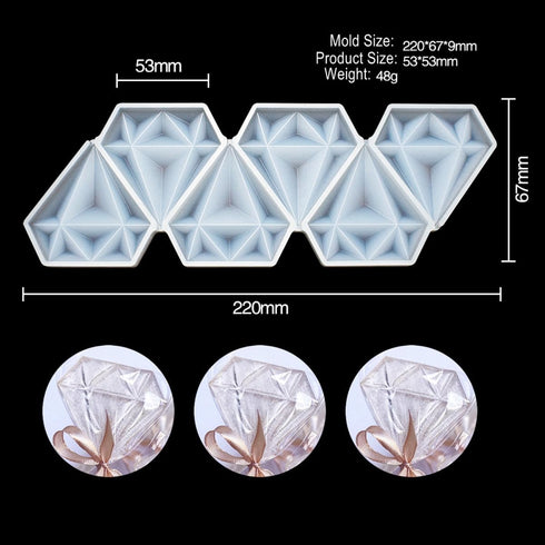 Cake Silicone Lollipop Molds Jelly and Candy Molds Cake Mold Variety Shapes Cake Decorating Form Silicone Bakeware 2PCS (H_Diamond)...