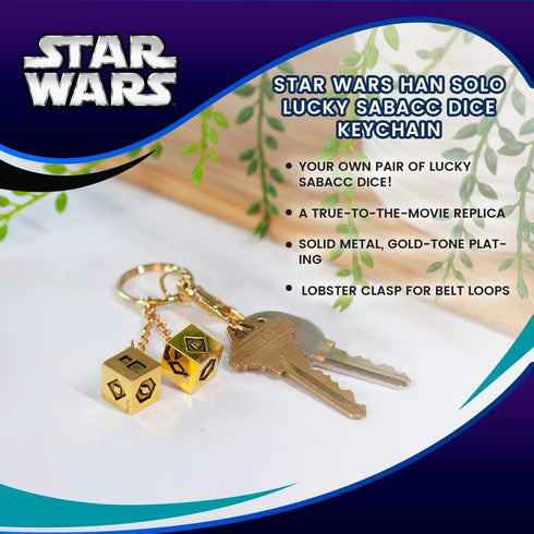 SalesOne LLC Star Wars Han Solo Lucky Sabacc Dice Keychain...