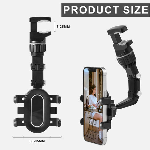 Rotatogrip Phone Holder, 360 Degree Rotatable Rotato Grip Cell Phone Holder Multifunctional Rearview Mirror Phone Holder Car Phone Holder for Car...