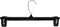 HangOn Recycled Plastic with Ridged Clips Pants Hangers, 12 Inch, Black, 10 Pack...